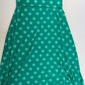Lularoe Womens Green Maxi Skirt Size L